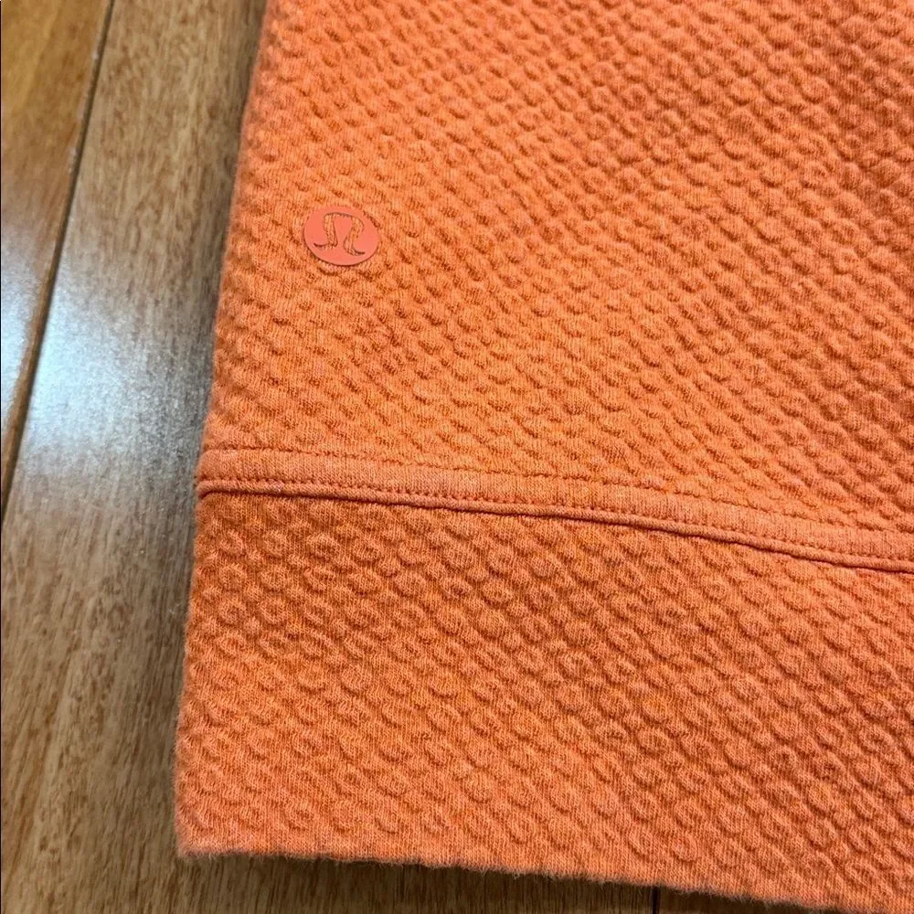 lululemon athletica All Yours Hoodie Bubble Dot Textured Orange Hoodie‎ size 10
